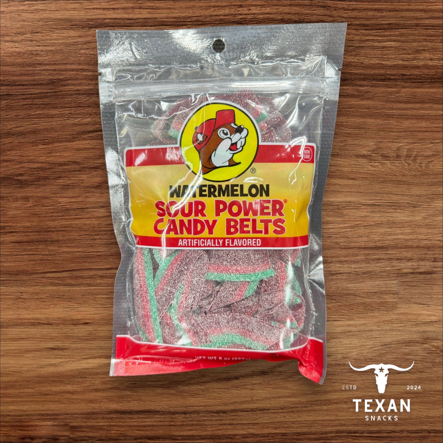 Buc-ee's Sour Power Candy Belts - Watermelon