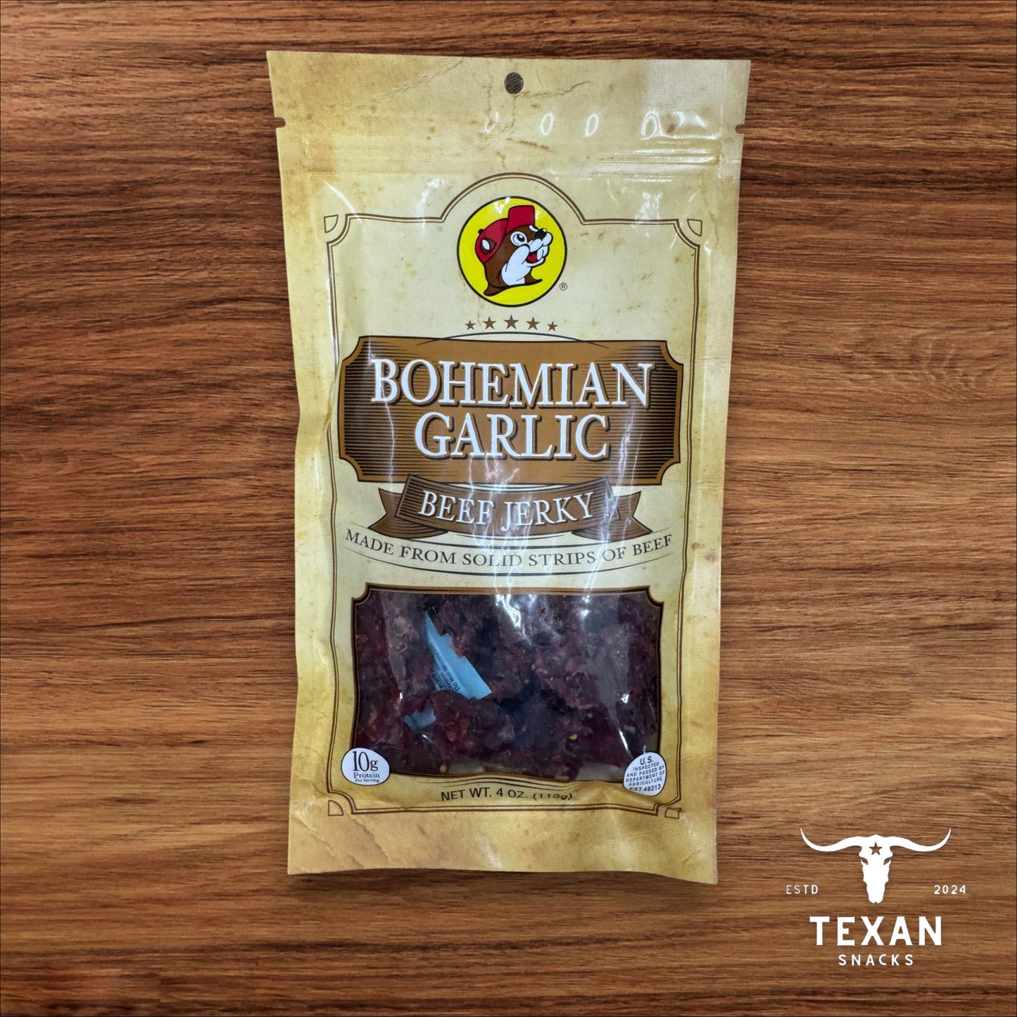 Buc-ee's Bohemian Recipe Garlic Beef Jerky - 4 oz