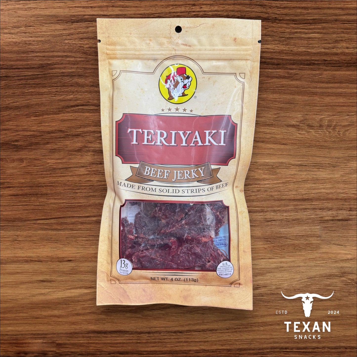 Buc-ee's Teriyaki Beef Jerky - 4 oz