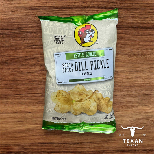 Buc-ee's Kettle Cooked Potato Chips - Dill Pickle